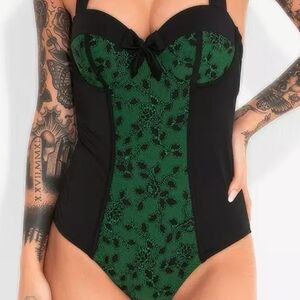 Hot Topic Black Lace Swimsuit